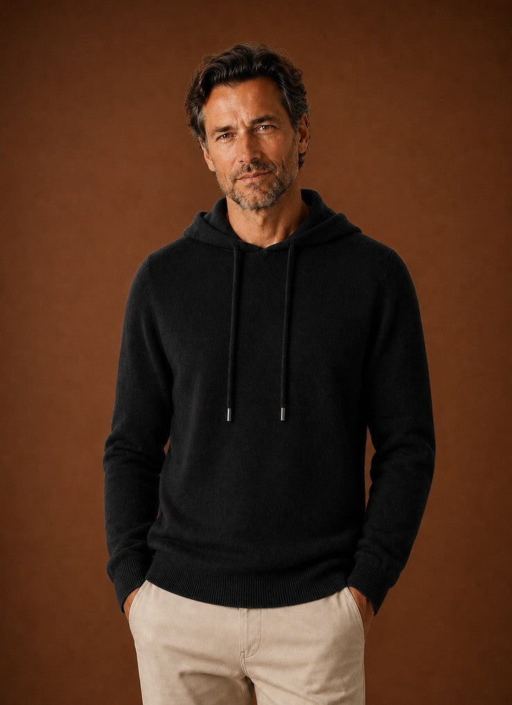 Regular Fit Knit Drawstring Hoodie
