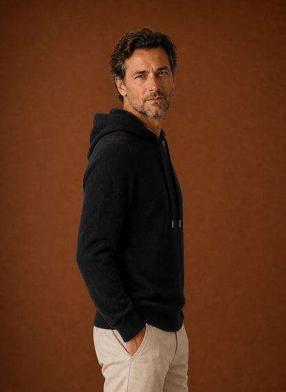 Regular Fit Knit Drawstring Hoodie