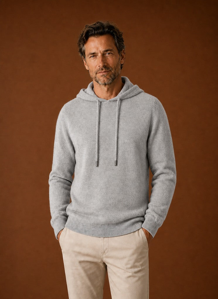 Regular Fit Knit Drawstring Hoodie