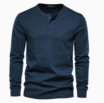 Regular Fit Long Sleeve Henley Shirt