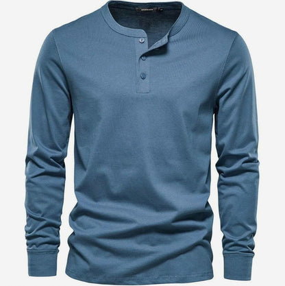 Regular Fit Long Sleeve Henley Shirt
