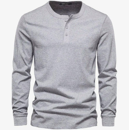 Regular Fit Long Sleeve Henley Shirt
