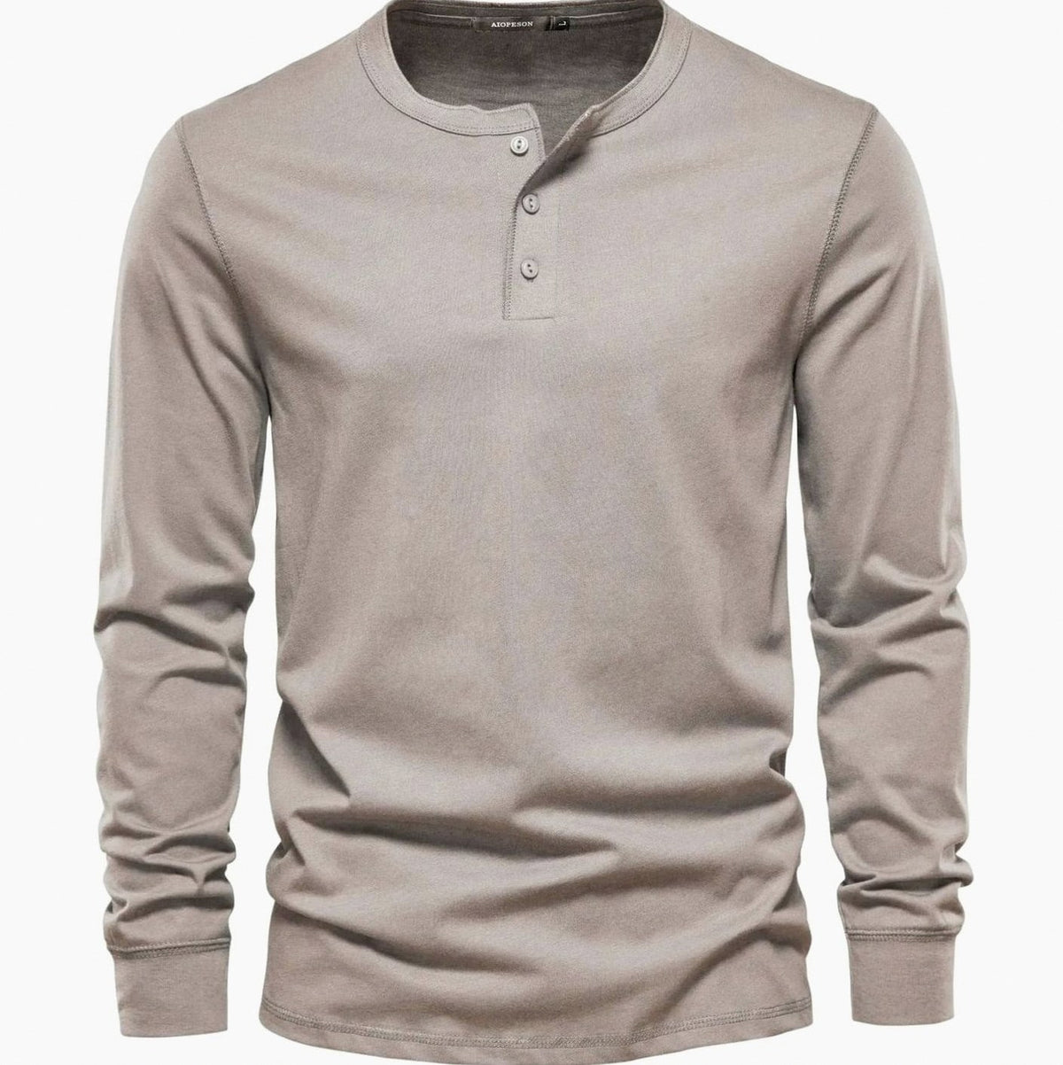 Regular Fit Long Sleeve Henley Shirt