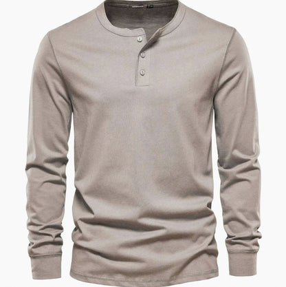 Regular Fit Long Sleeve Henley Shirt