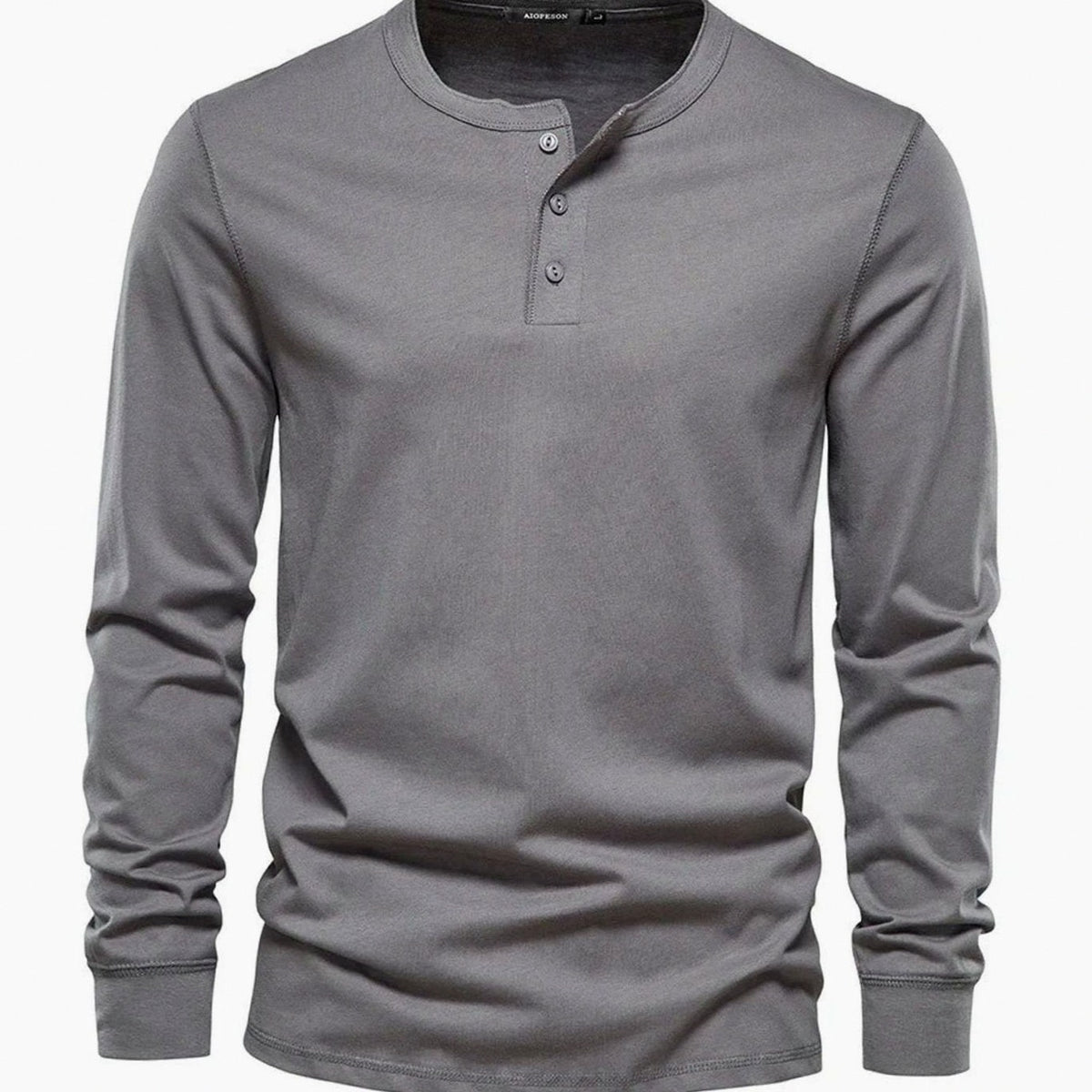 Regular Fit Long Sleeve Henley Shirt