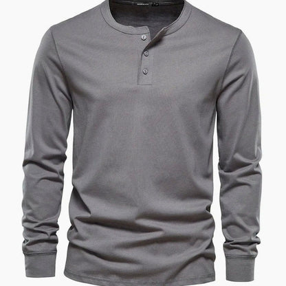 Regular Fit Long Sleeve Henley Shirt