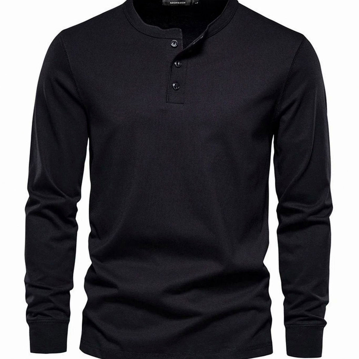 Regular Fit Long Sleeve Henley Shirt