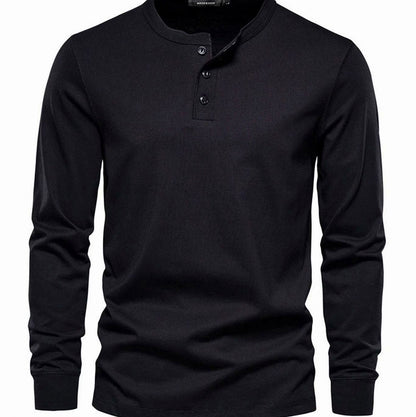 Regular Fit Long Sleeve Henley Shirt