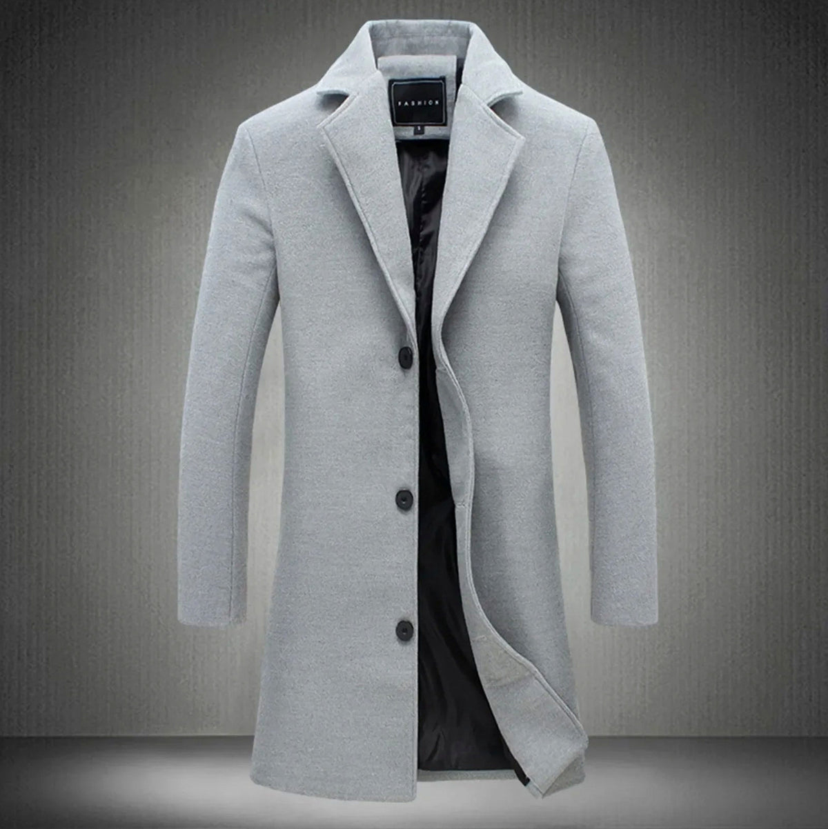 Single Breasted Notch Lapel Overcoat