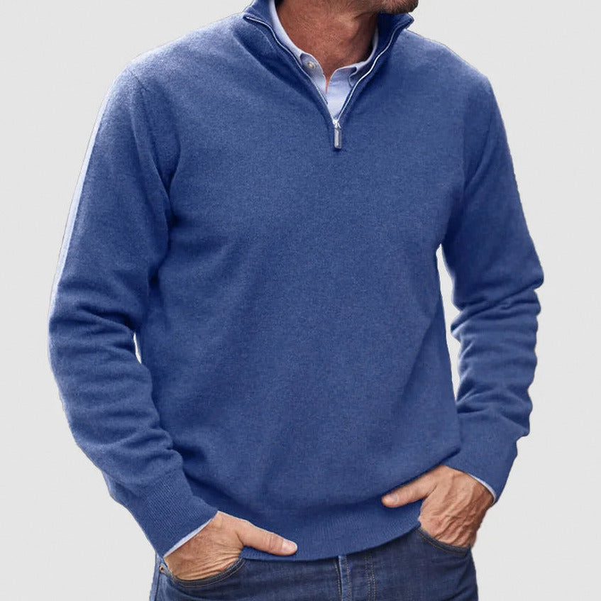 Regular Fit Quarter Zip Sweater