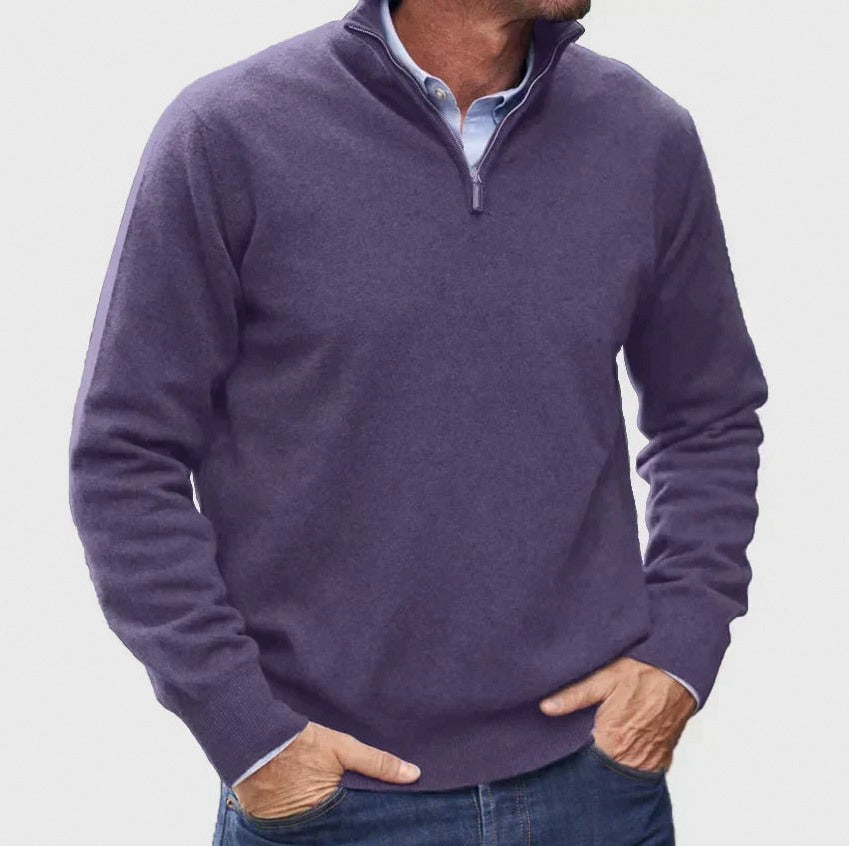Regular Fit Quarter Zip Sweater