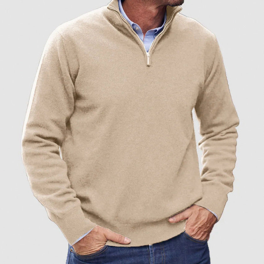Regular Fit Quarter Zip Sweater