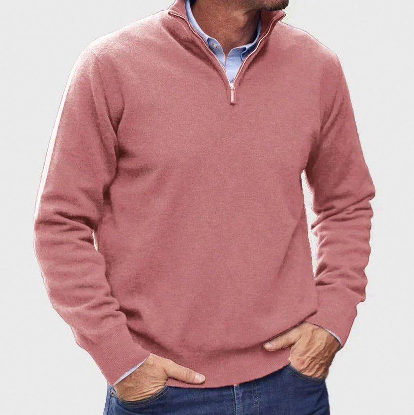 Regular Fit Quarter Zip Sweater