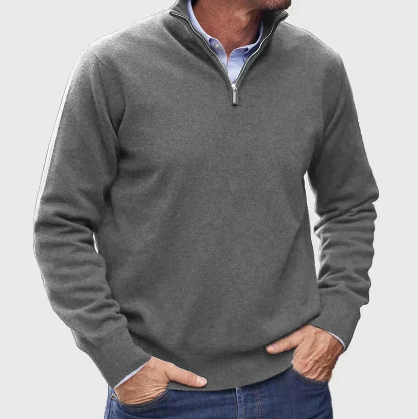 Regular Fit Quarter Zip Sweater