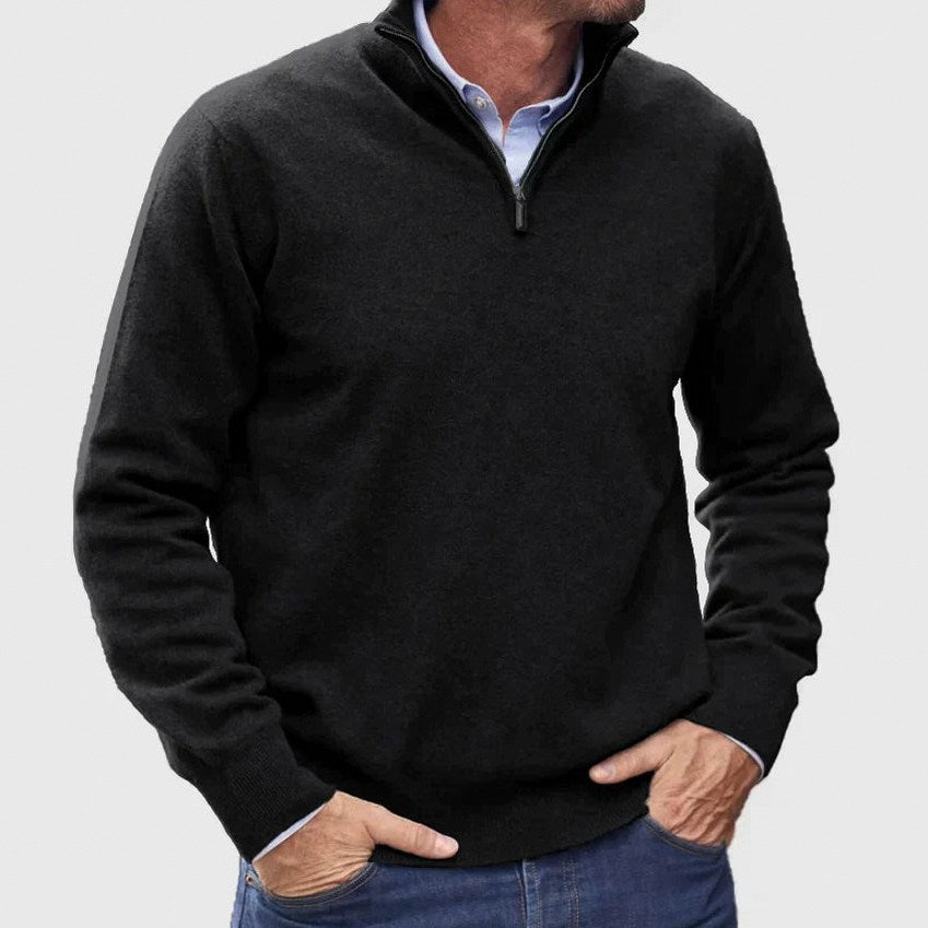 Regular Fit Quarter Zip Sweater