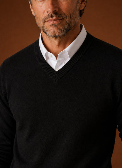 Regular Fit V Neck Knit Sweater