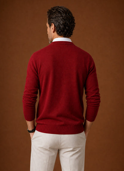 Regular Fit V Neck Knit Sweater