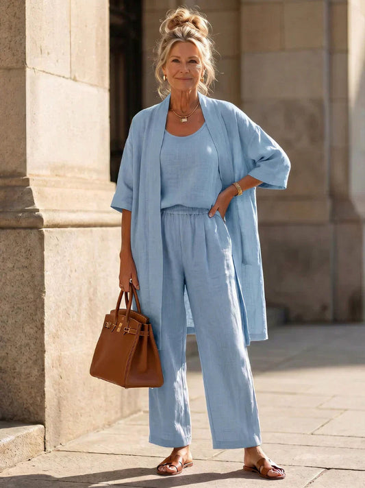 Relaxed Cardigan and Wide Leg Matching Set