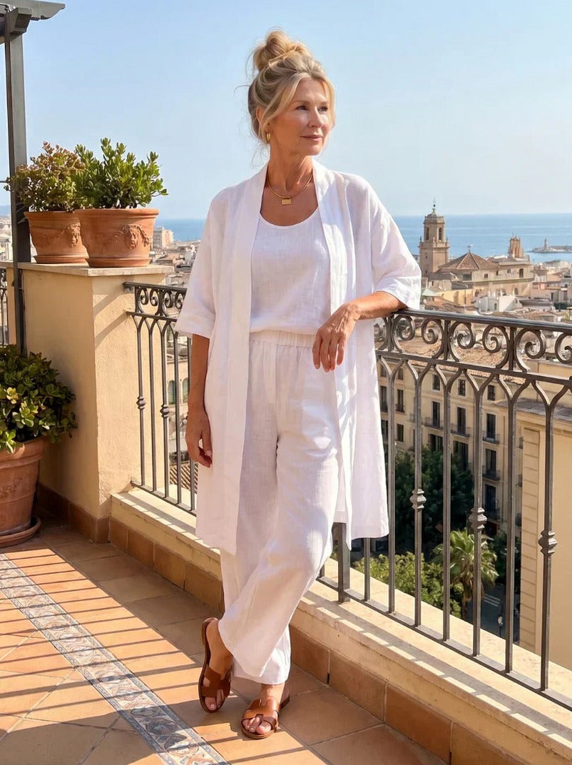 Relaxed Cardigan and Wide Leg Matching Set