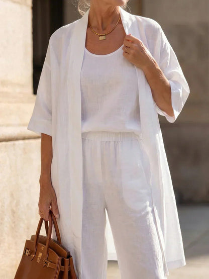 Relaxed Cardigan and Wide Leg Matching Set