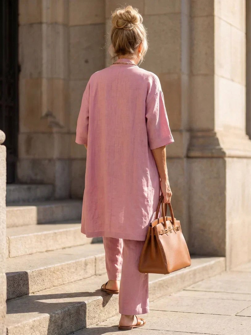 Relaxed Cardigan and Wide Leg Matching Set