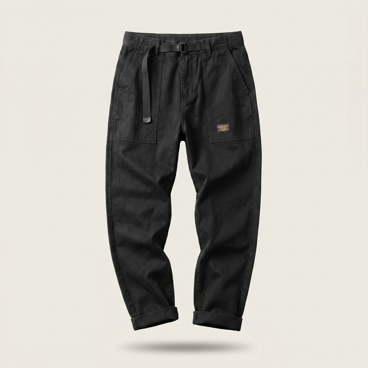 Relaxed Fit Belted Cargo Pants