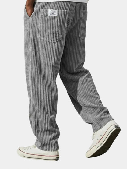 Relaxed Fit Corduroy Drawstring Pants