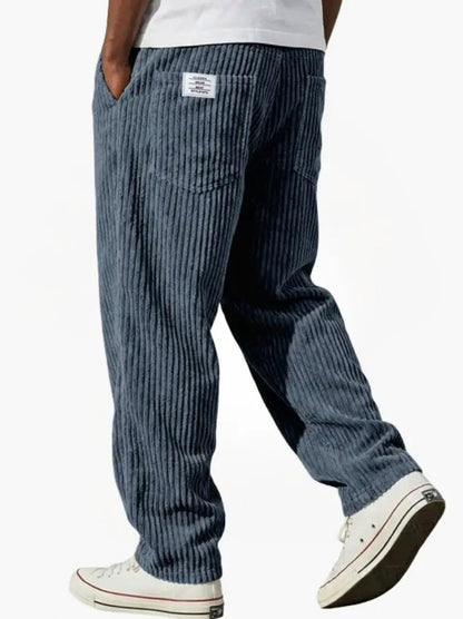 Relaxed Fit Corduroy Drawstring Pants