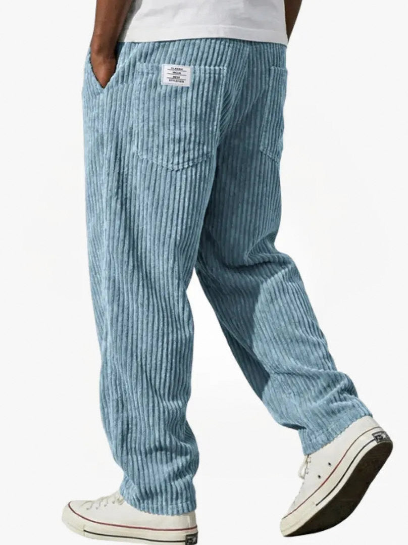 Relaxed Fit Corduroy Drawstring Pants
