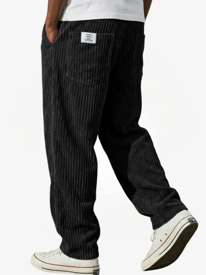 Relaxed Fit Corduroy Drawstring Pants