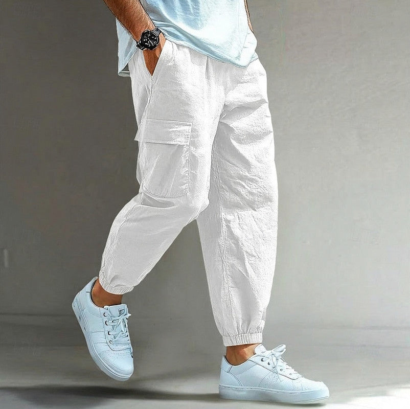Relaxed Fit Cuffed Cargo Pants