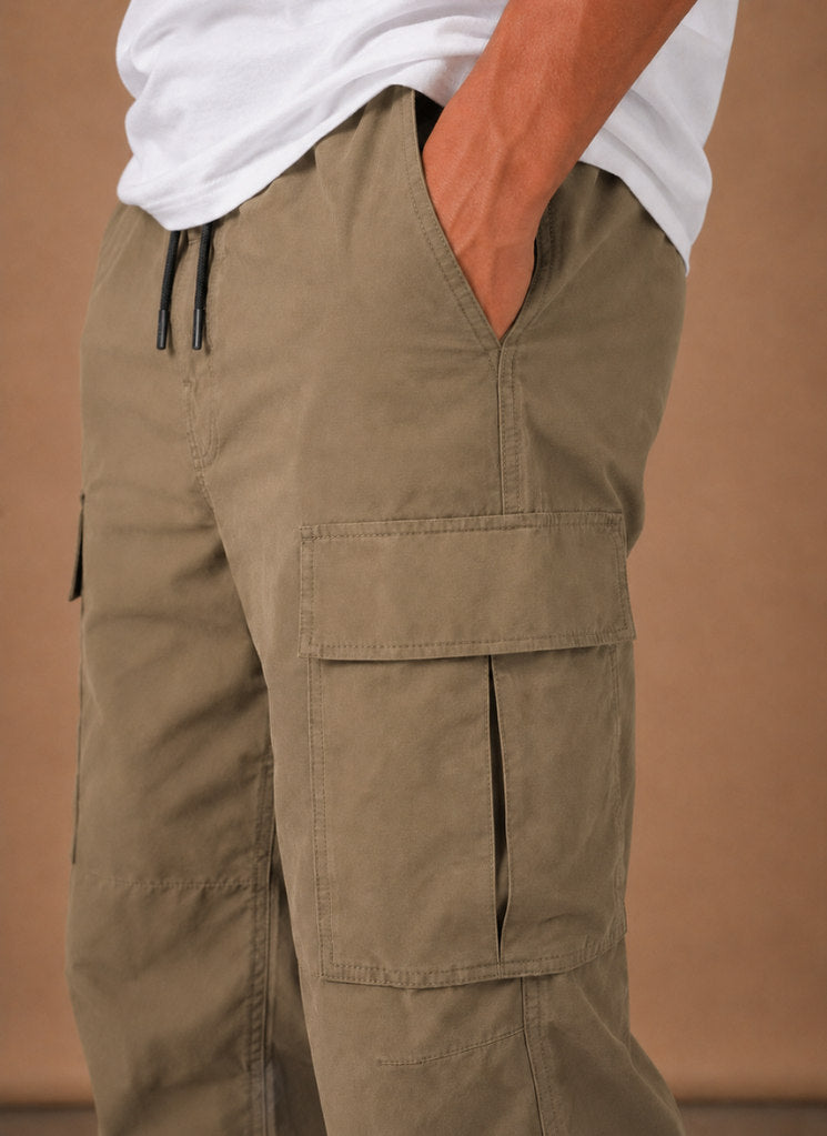 Relaxed Fit Twill Cargo Pants