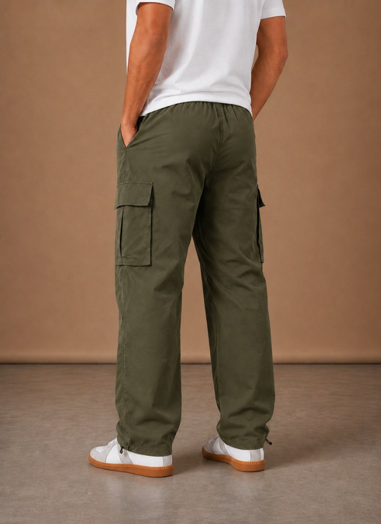 Relaxed Fit Twill Cargo Pants