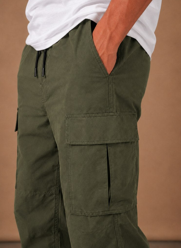 Relaxed Fit Twill Cargo Pants