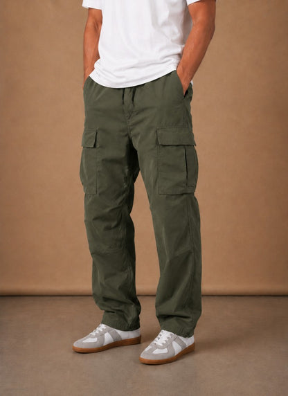 Relaxed Fit Twill Cargo Pants