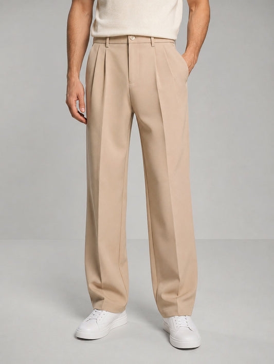 Relaxed Pleated Dress Pants