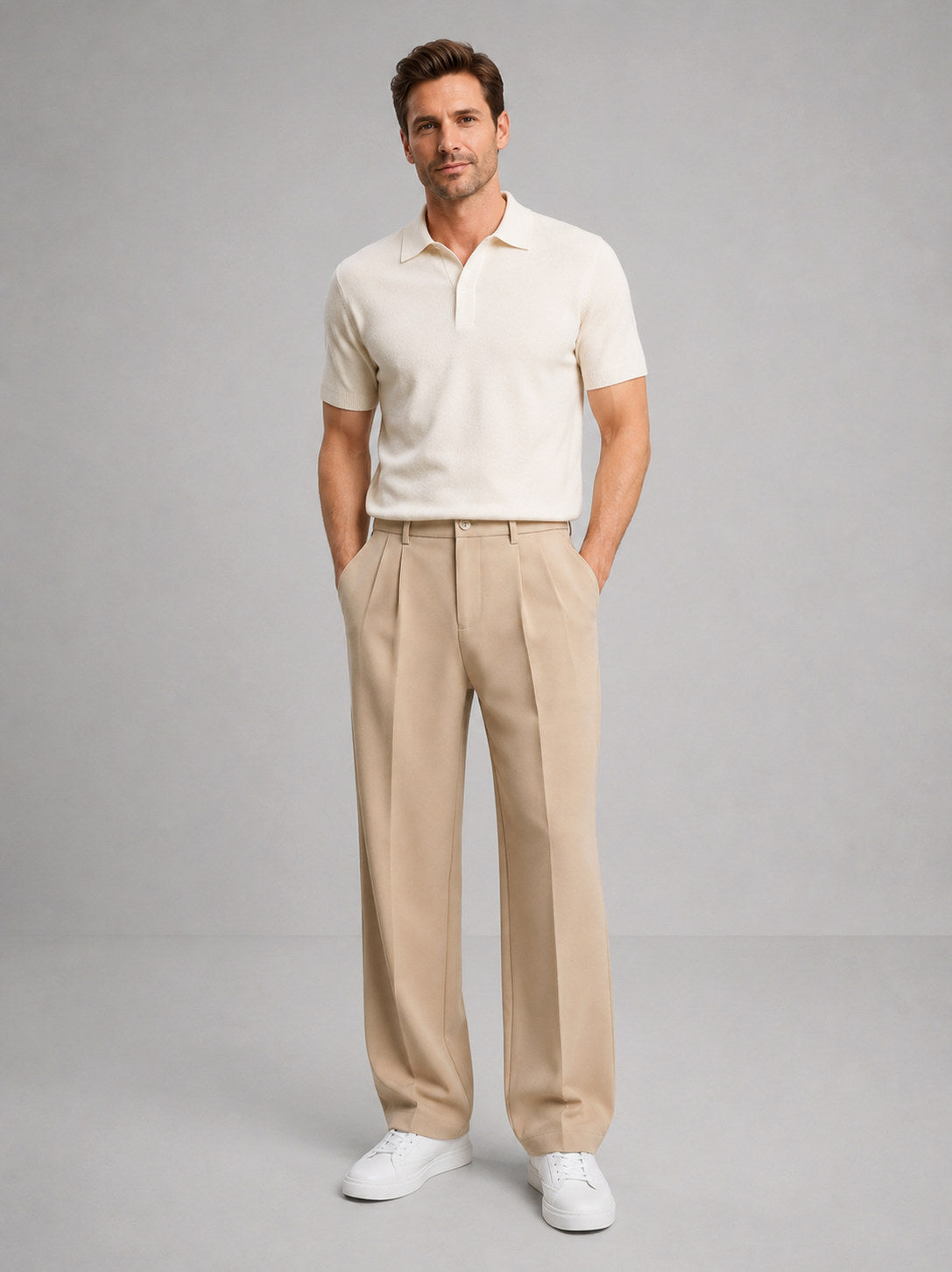 Relaxed Pleated Dress Pants