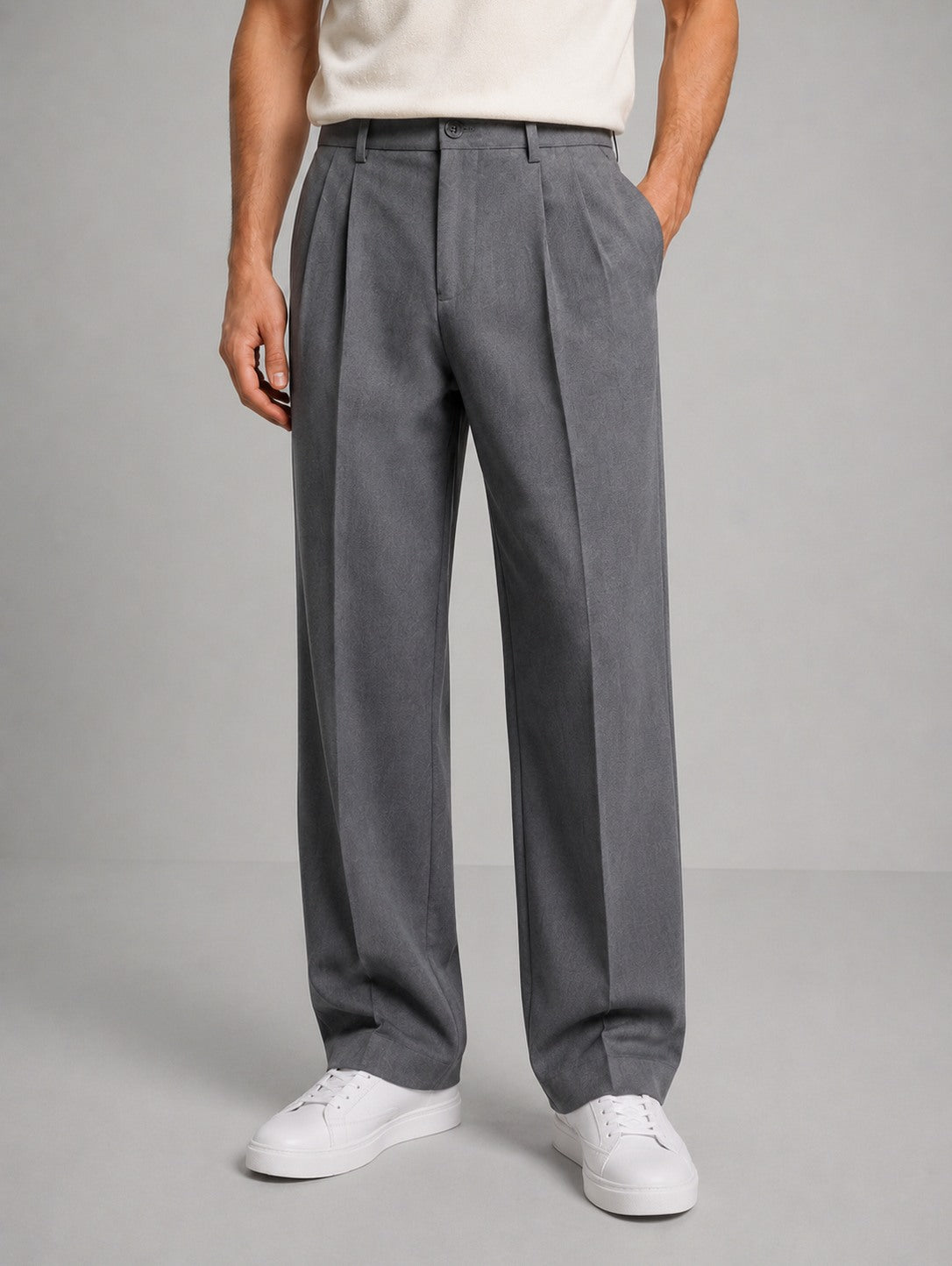 Relaxed Pleated Dress Pants