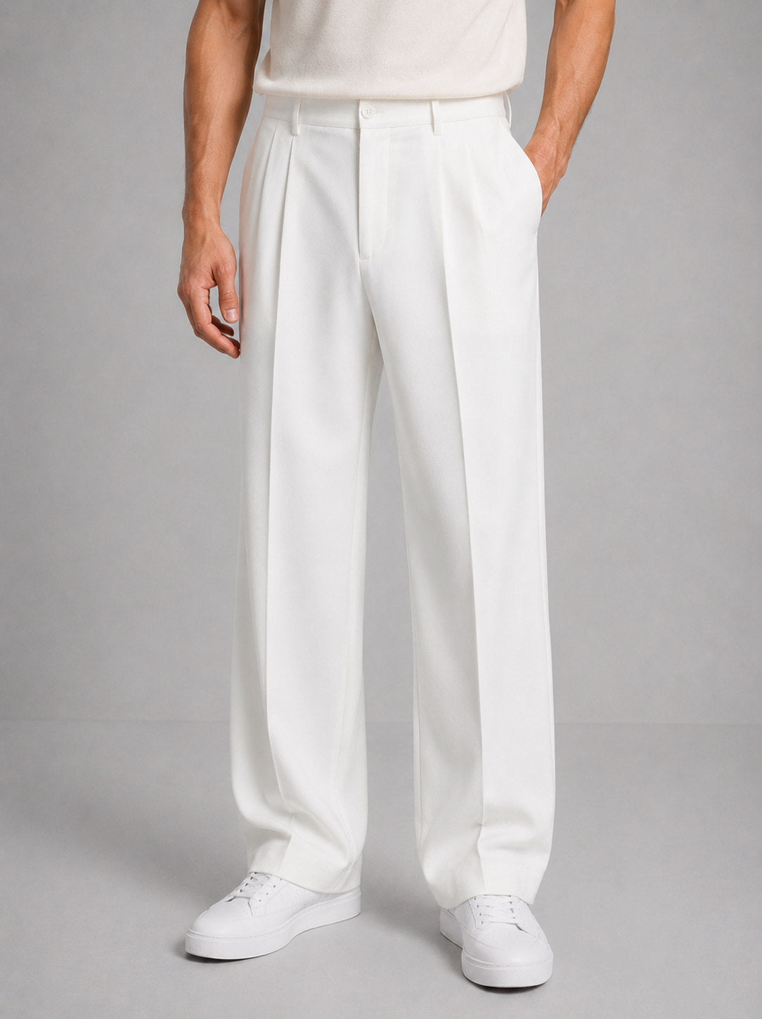 Relaxed Pleated Dress Pants