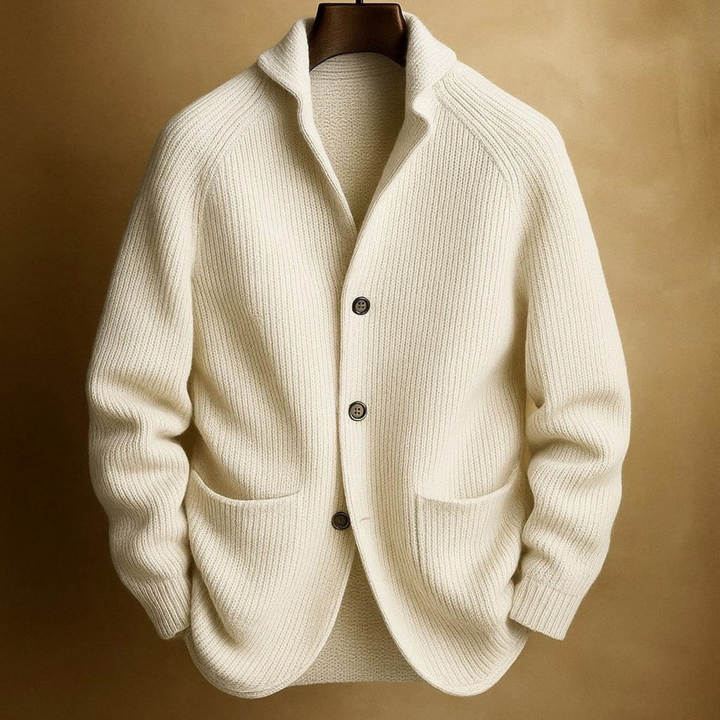 Ribbed Knit Button Front Cardigan