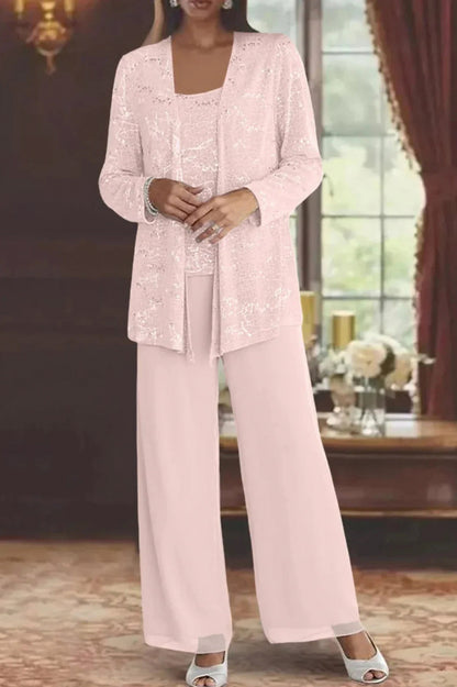 Sequin Long Sleeve Wide Leg Set