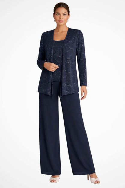 Sequin Long Sleeve Wide Leg Set