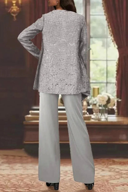 Sequin Long Sleeve Wide Leg Set