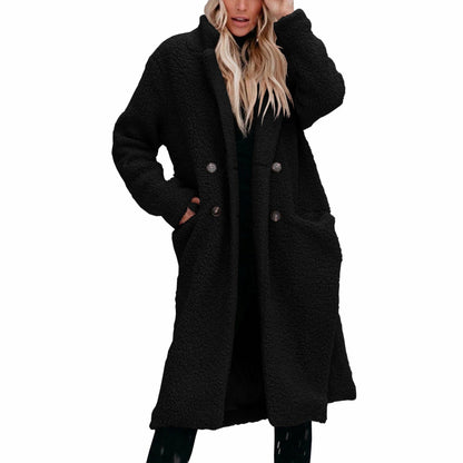 Sherpa Button Front Midi Coat