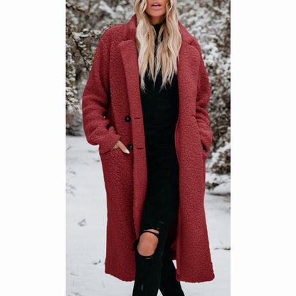 Sherpa Button Front Midi Coat