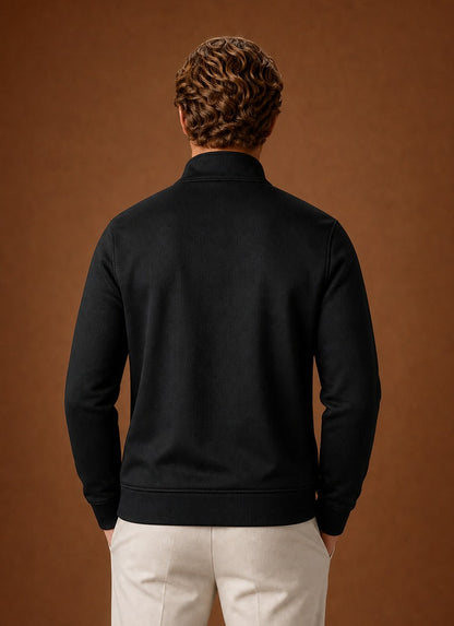 Slim Fit Contrast Zip Sweatshirt