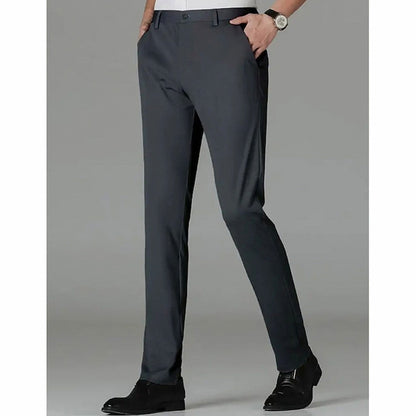 Slim Fit Flat Front Dress Pants