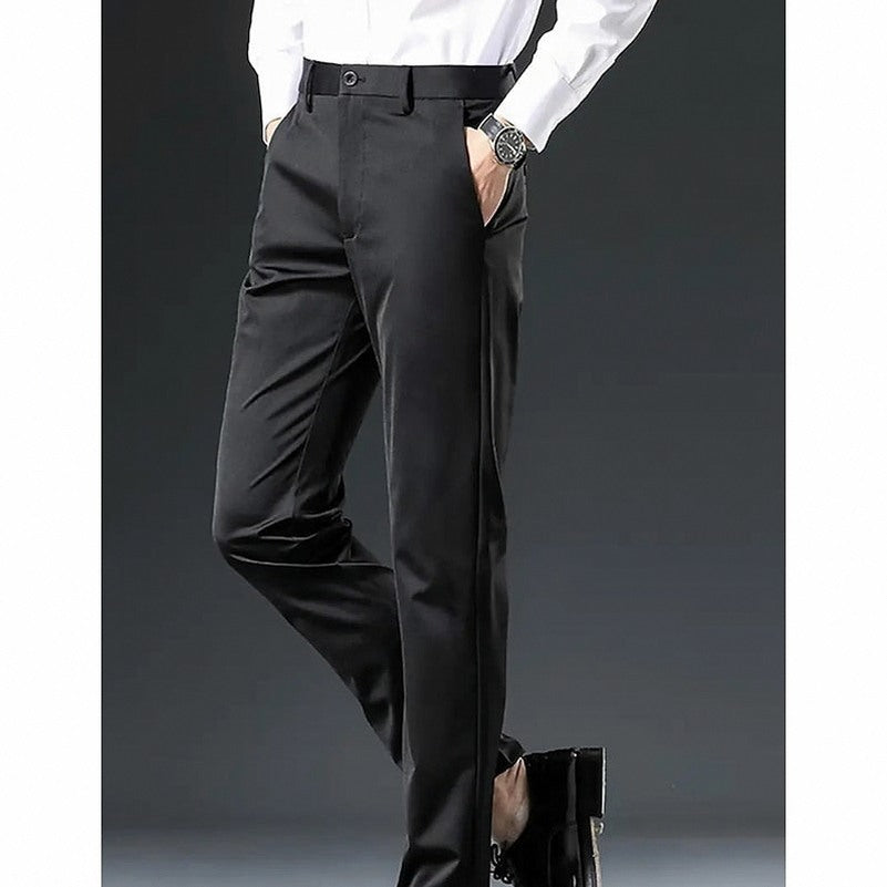 Slim Fit Flat Front Dress Pants