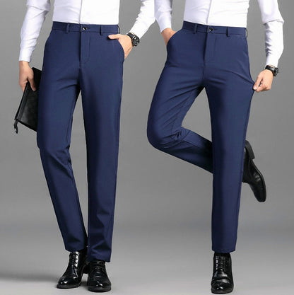 Slim Fit Flat Front Dress Pants