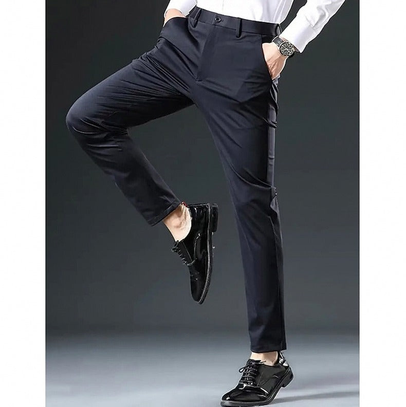 Slim Fit Flat Front Dress Pants